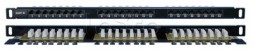 Патч-панель высокой плотности 19&quot;, 0,5U, 24 порта RJ-45 Hyperline PPHD-19-24-8P8C-C6-110D