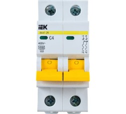 Выключатель автомат. 2P 4A 4,5кА х-ка C IEK ВА47-29 2P 4A (MVA20-2-004-C)