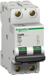 Выключатель автомат. 2P 6A х-ка C Schneider Electric C60N 2п 16A C (24337)
