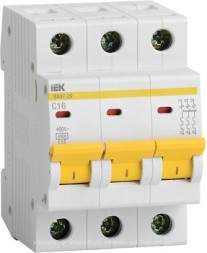 Выключатель автомат. 3P 25A х-ка B IEK ВА47-29 3P 25А (MVA20-3-025-B)