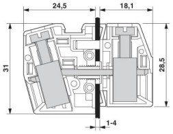 Проходная клемма HDFK 10