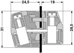 Проходная клемма HDFK 10 GNYE
