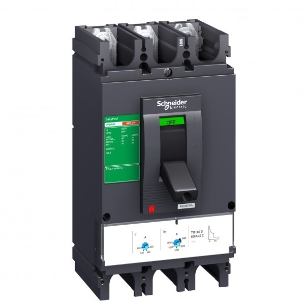 LV563306 SE EasyPact CVS 100-630АВТ. ВЫКЛ. EasyPact CVS 630F 36kA 3P TM600D