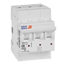 Выключатель автоматический модульный OptiDin BM63-3C6-4,5-УХЛ3