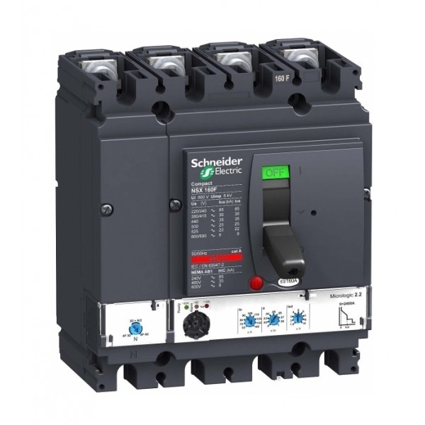 Силовой автомат Schneider Electric Compact NSX 160, Micrologic 2.2, 25кА, 4P, 160А