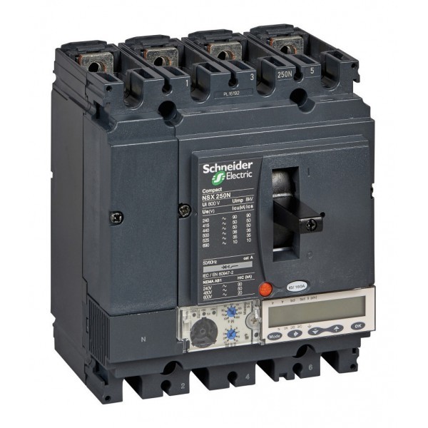 Силовой автомат Schneider Electric Compact NSX 250, Micrologic 5.2 A, 50кА, 4P, 160А