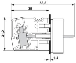 Проходная клемма HDFK 10-VP-HV