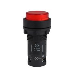 Кнопка с подсветкой OptiSignal Compact D22 C7-PL-B401 красная 1НЗ 24 В AC/DC XB7NW34B2