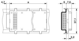 Шинные соединители на DIN-рейку HBUS 161,6-16P-1S BK