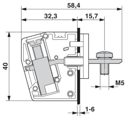 Проходная клемма HDFK 16-VP