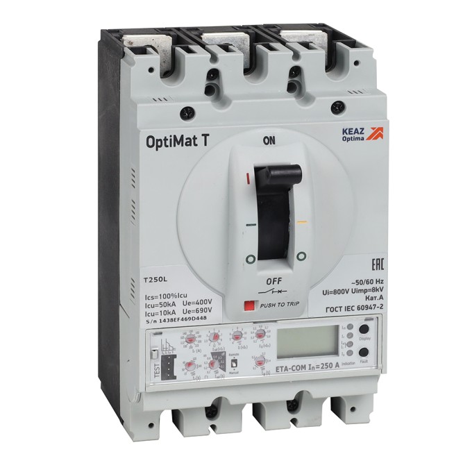 Выключатель автоматический для защиты двигателя OptiMat T250V ETA-M 125A 3P