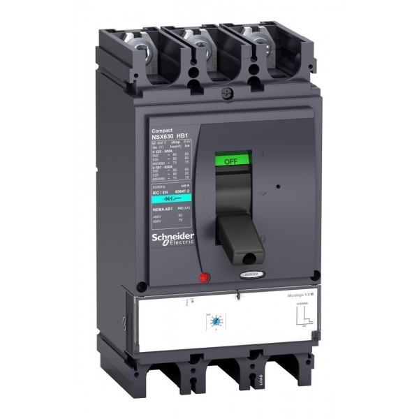 Силовой автомат Schneider Electric Compact NSX 630, Micrologic 1.3 M, 85кА, 3P, 500А