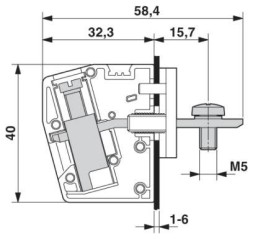 Проходная клемма HDFK 16-VP/Z
