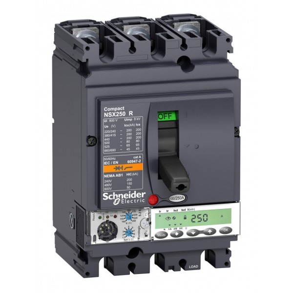 Силовой автомат Schneider Electric Compact NSX, 200кА, 3P, 250А