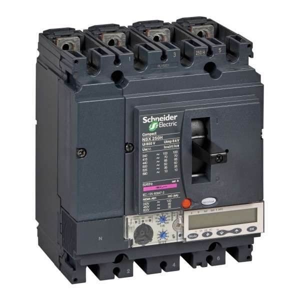 Силовой автомат Schneider Electric Compact NSX 250, Micrologic 5.2 A, 70кА, 4P, 160А