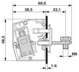 Проходная клемма HDFK 25-VP