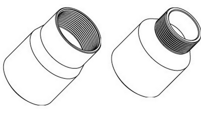 Адаптер с NTP резьбы на метрическую NDA-ADPTR-NPTMET