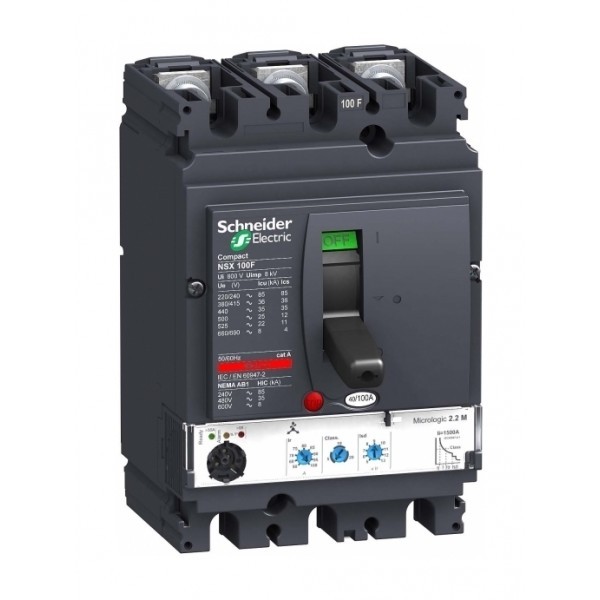 Силовой автомат Schneider Electric Compact NSX 100, Micrologic 2.2 M, 36кА, 3P, 100А