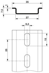 DIN-рейка, с перфорацией NS 35/ 7,5 PERF 1000MM