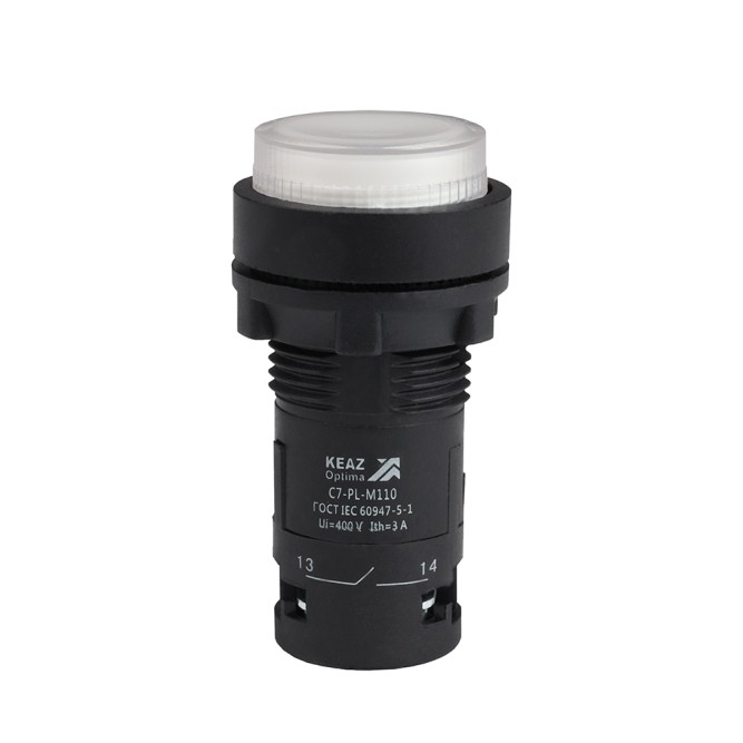 Кнопка с подсветкой OptiSignal Compact D22 C7-PL-M110 белая 1НО 230 В AC XB7NW31M1