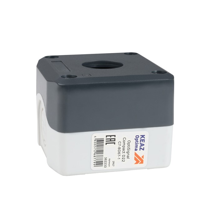 Корпус кнопочного поста OptiSignal Compact D22 C7-BD67-1 1 отв. IP67 XALD01
