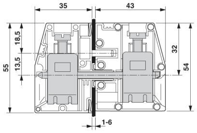 Проходная клемма HDFK 50