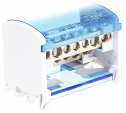 Шины на DIN-рейку в корпусе (кросс-модуль) L+PEN 2х7 IEK (YND10-2-07-100)