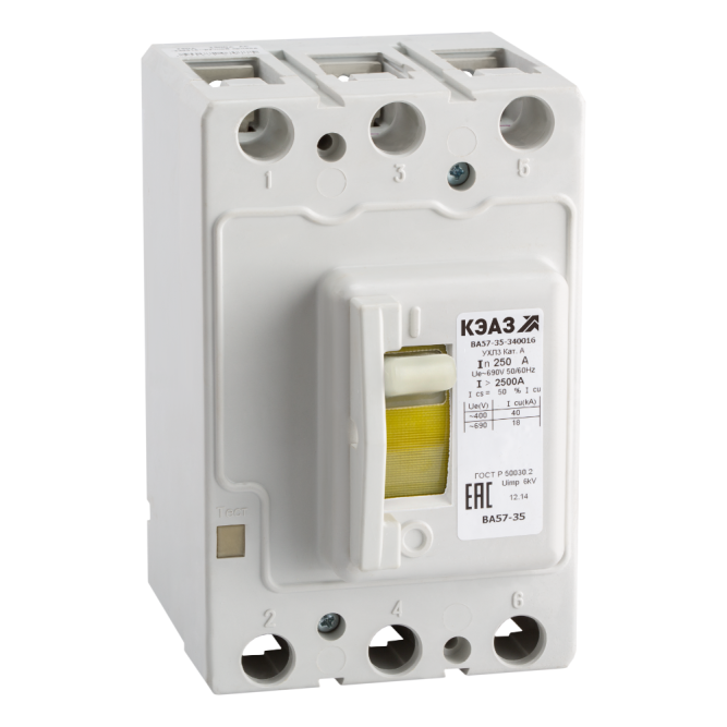 Выключатель автоматический ВА57-35-340016-250А-500-690AC-УХЛ3-КЭАЗ
