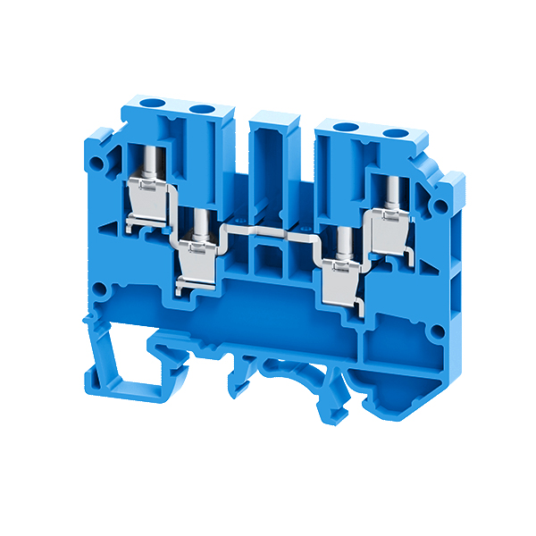 Клемма с четырьмя контактами винтовая OptiClip СMC-2,5-QUATTRO-(0,2-4)-I-BU-синий
