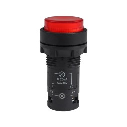 Кнопка с подсветкой OptiSignal Compact D22 C7-PL-M401 красная 1НЗ 230 В AC XB7NW34M2