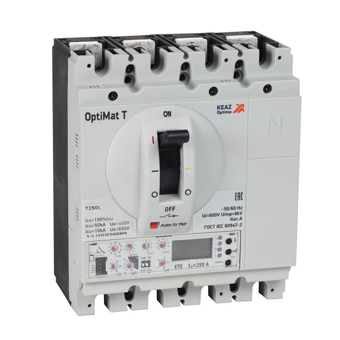 Выключатель автоматический OptiMat T250V ETE 250A 4P
