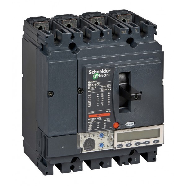 Силовой автомат Schneider Electric Compact NSX 160, Micrologic 5.2 A, 25кА, 4P, 160А