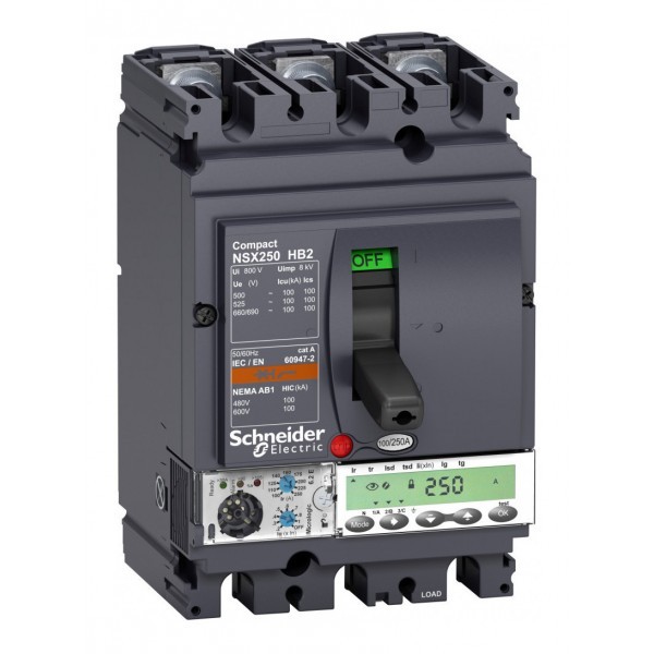 Силовой автомат Schneider Electric Compact NSX 250, Micrologic 6.2 E, 100кА, 3P, 250А