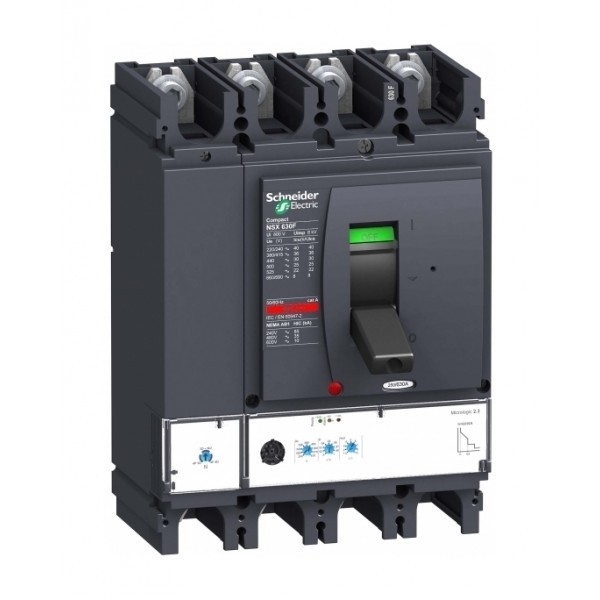 Силовой автомат Schneider Electric Compact NSX 630, Micrologic 2.3, 70кА, 4P, 630А