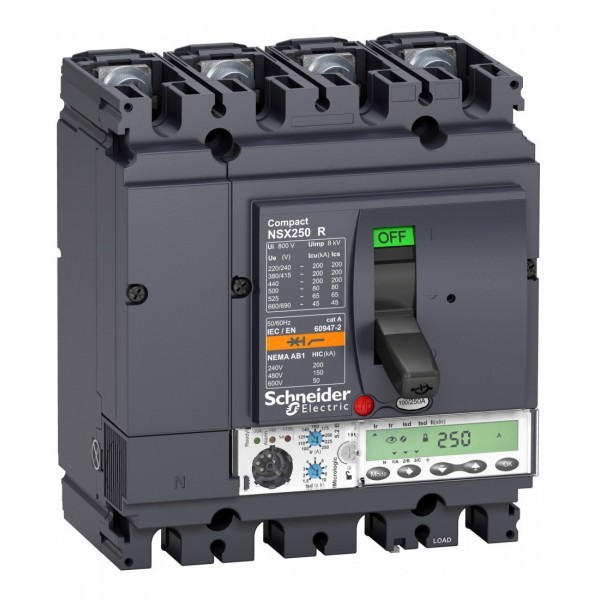 Силовой автомат Schneider Electric Compact NSX, 200кА, 4P, 250А