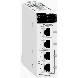 SE Модуль ETHERNET-IP и Modbus TCP, 1x10/100Base-T/TX, Schneider Electric, , BMXNOC0401