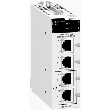 SE Модуль ETHERNET-IP и Modbus TCP, 1x10/100Base-T/TX, Schneider Electric, , BMXNOC0401