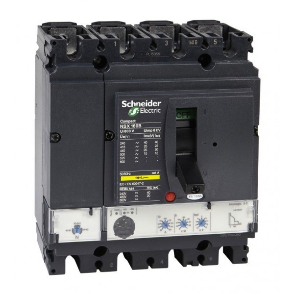 Силовой автомат Schneider Electric Compact NSX 100, Micrologic 2.2, 25кА, 4P, 100А