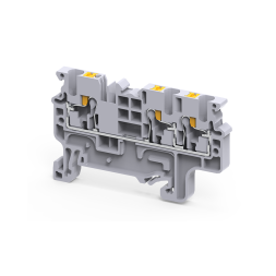 Клемма с 3-мя контактами push-in OptiClip СP-2,5-TRIPLET-I-серый