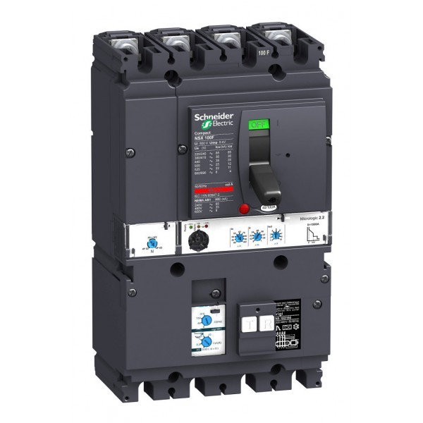 Силовой автомат Schneider Electric Compact NSX 100, Micrologic 2.2, 36кА, 4P, 100А