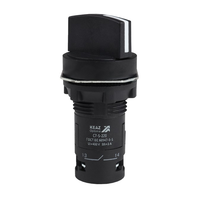 Переключатель 2 положения OptiSignal Compact D22 C7-S-202 черный 2НЗ XB7ND24