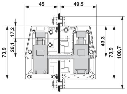 Проходная клемма HDFK 95-F