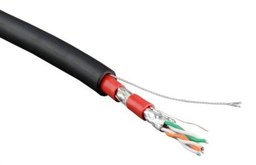 LAN S/FTP 4x2x24AWG кат.7 SOLID-OUTDOOR (500 м) Hyperline (SSTP4-C7-SOLID-OUTDOOR)