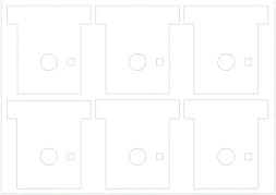 Наклейки без текста для собственных надписей, 10 листов по 6 шт. (для лазерного принтера)