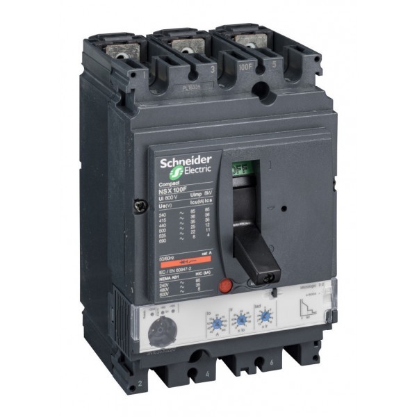 Силовой автомат Schneider Electric Compact NSX 100, Micrologic 2.2, 50кА, 3P, 100А