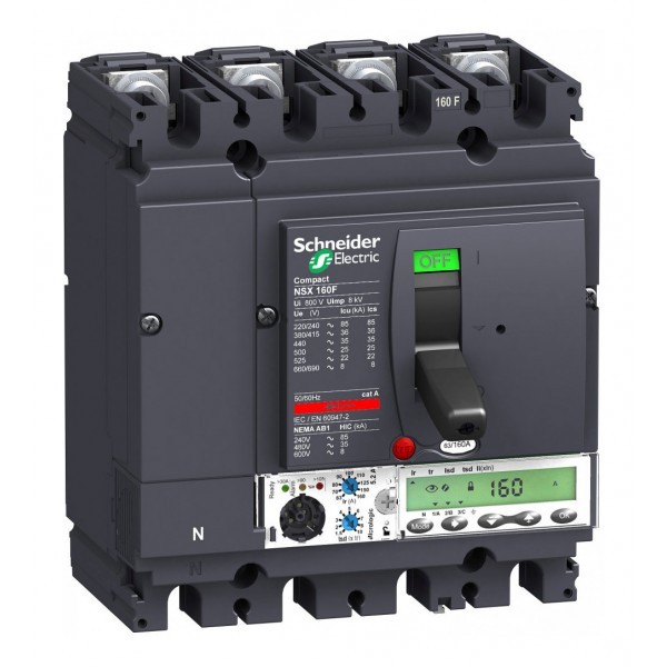 Силовой автомат Schneider Electric Compact NSX 160, Micrologic 5.2 A, 36кА, 4P, 160А