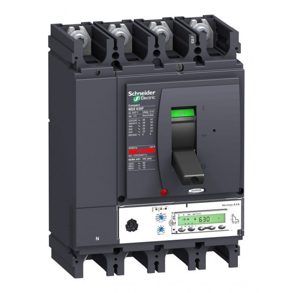 Силовой автомат Schneider Electric Compact NSX 630, Micrologic 5.3 A, 36кА, 4P, 630А