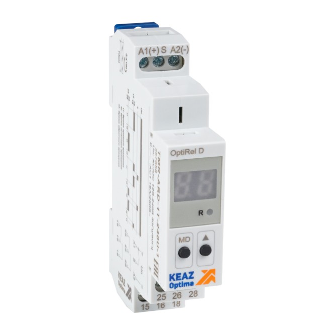 Реле времени OptiRel D TMR-ARD-1T-240U-1 циклическое цифровое 16А 1СО 12-230АС/DC