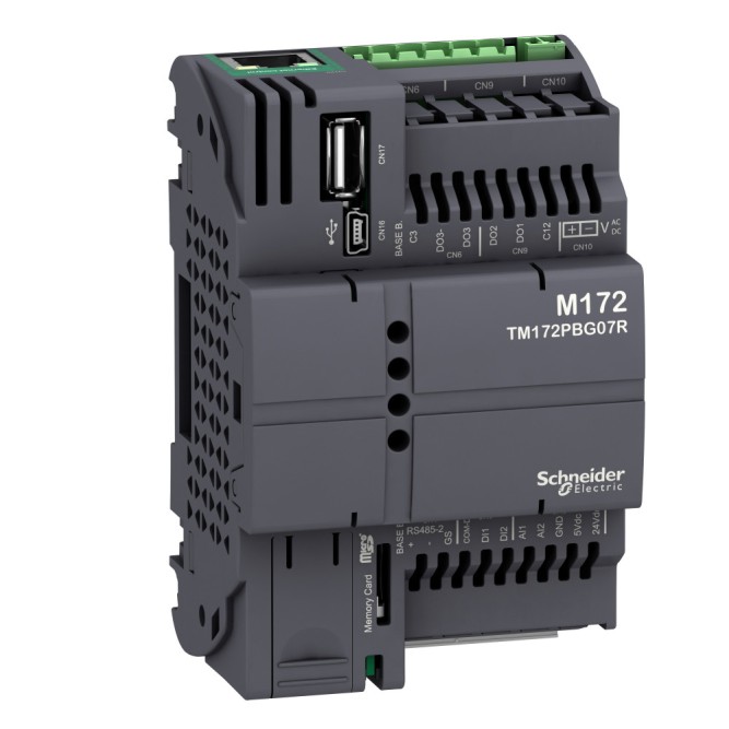 SE ПЛК М172, без дисплея, 7 I/O Eth, 2 RS485, Schneider Electric, , TM172PBG07R