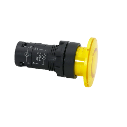 Кнопка грибовидная OptiSignal Compact D22 C7-PM-511 желтая 1НО+1НЗ